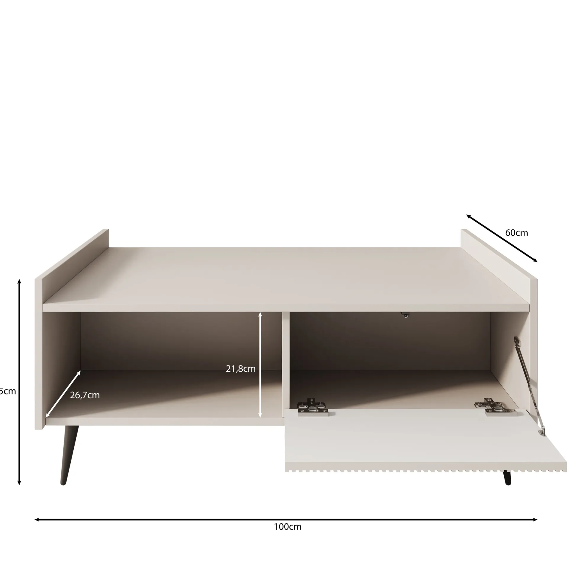 Asty - Salontafel - Beige - 100x60x45 cm