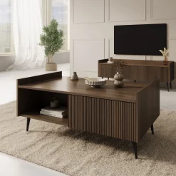 Asty - Salontafel - Donker eiken - 100x60x45 cm