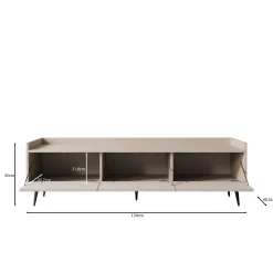 Asty - TV-Meubel - Donker eiken - 150x40x45 cm