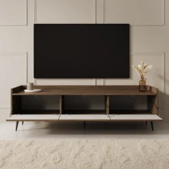 Asty - TV-Meubel - Donker eiken - 150x40x45 cm