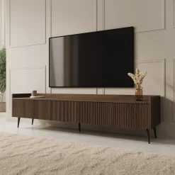 Asty - TV-Meubel - Donker eiken - 180x40x45 cm