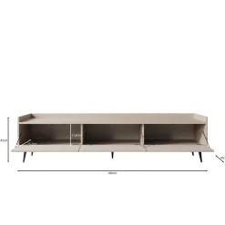Asty - TV-Meubel - Donker eiken - 180x40x45 cm