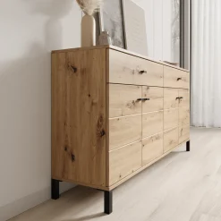 Avellio - Dressoir - Eikenpatroon - 154x35x78 cm