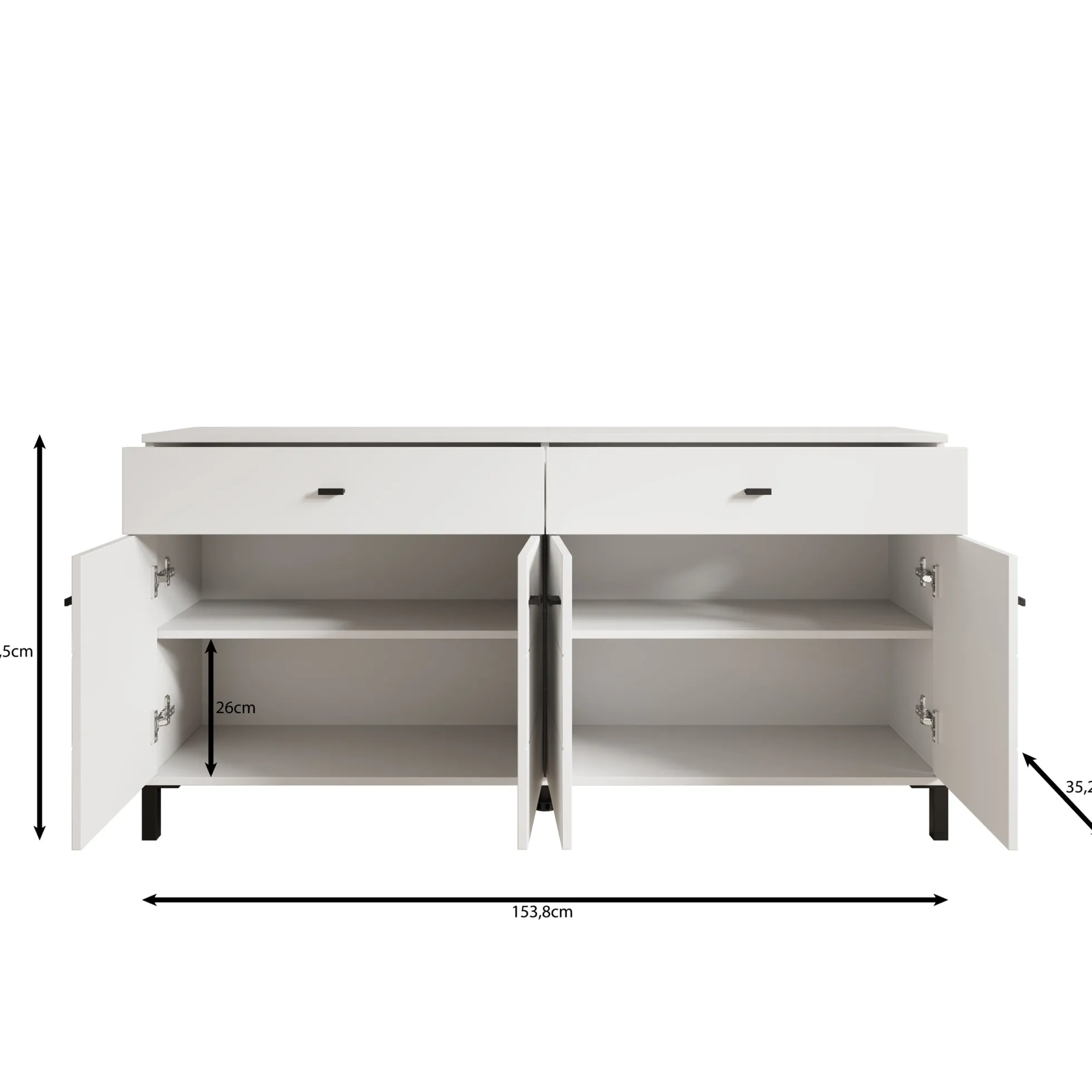 Avellio - Dressoir - Eikenpatroon - 154x35x78 cm