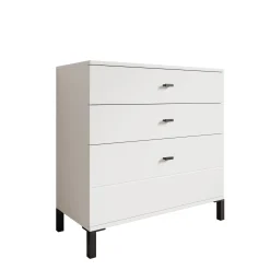 Avellio - Ladekast met 3 lades - Wit - 77x35x78 cm