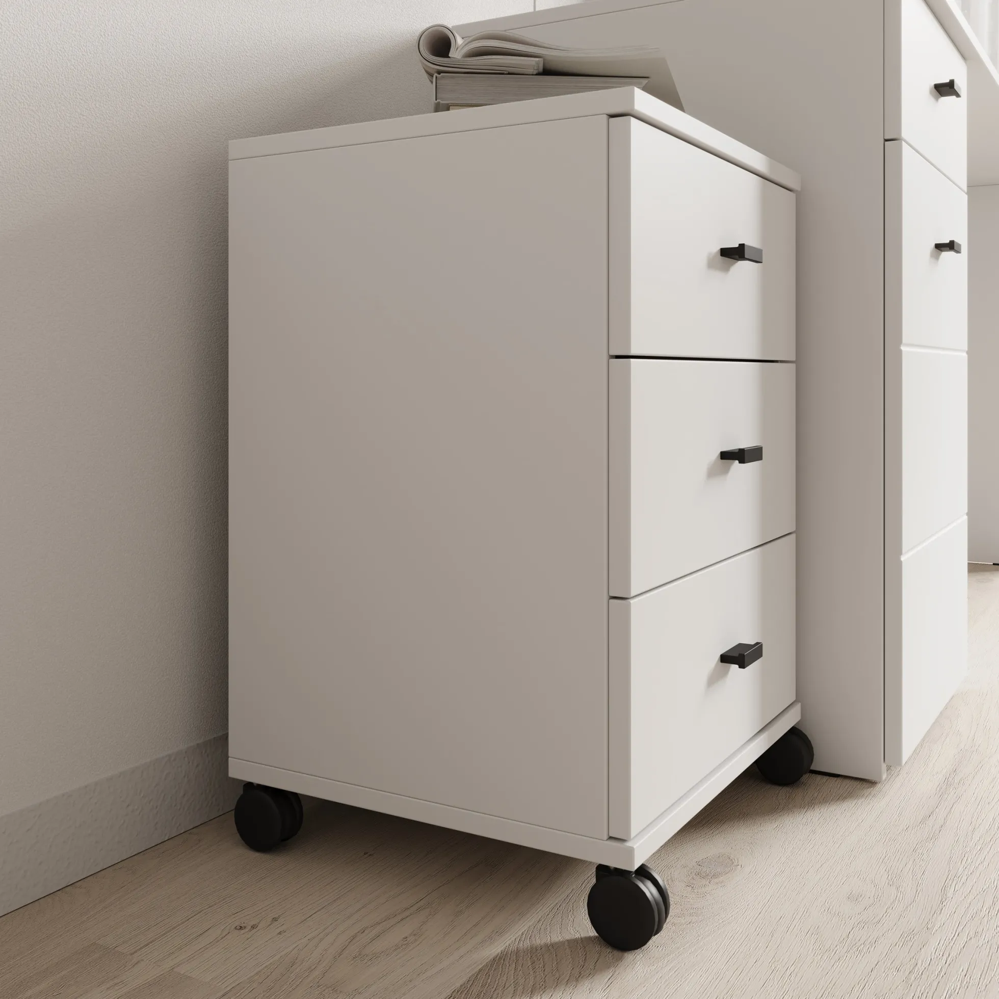 Avellio - Ladekast met 3 lades - Wit - 39x35x57 cm