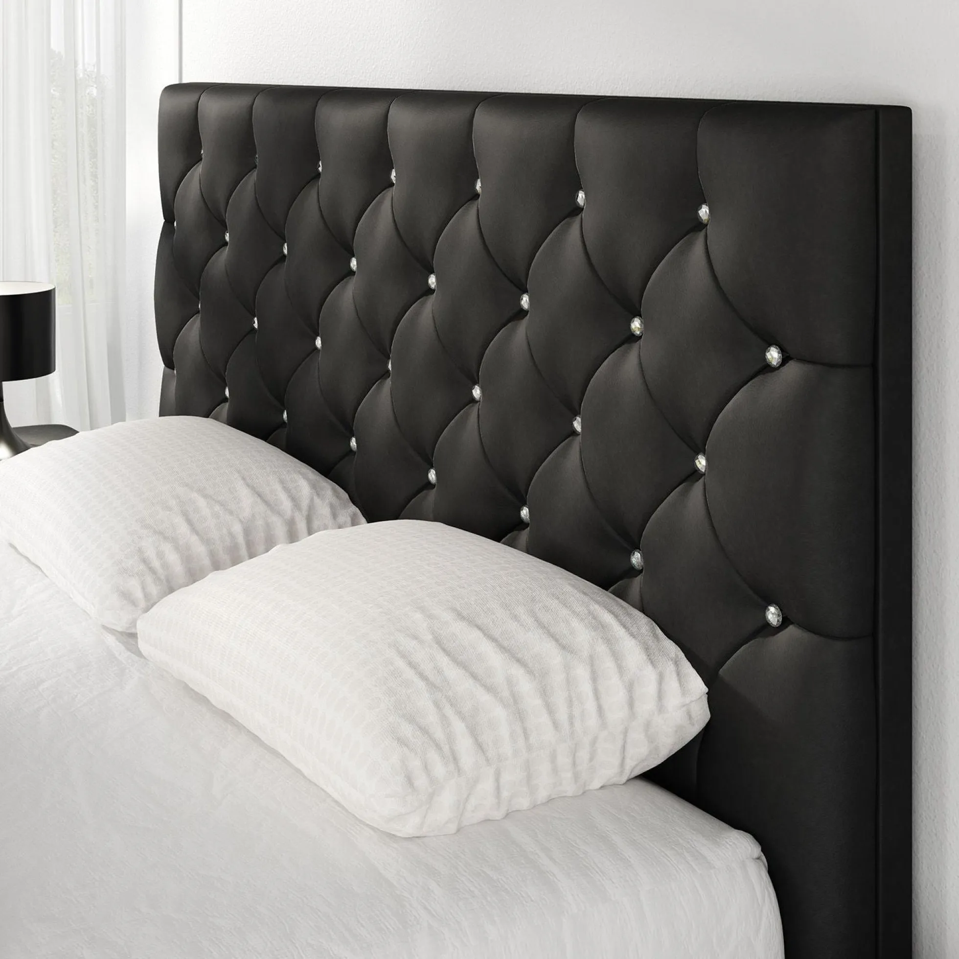 Aventura Diamond - Tweepersoonsbed - Zwart - 180x200 cm