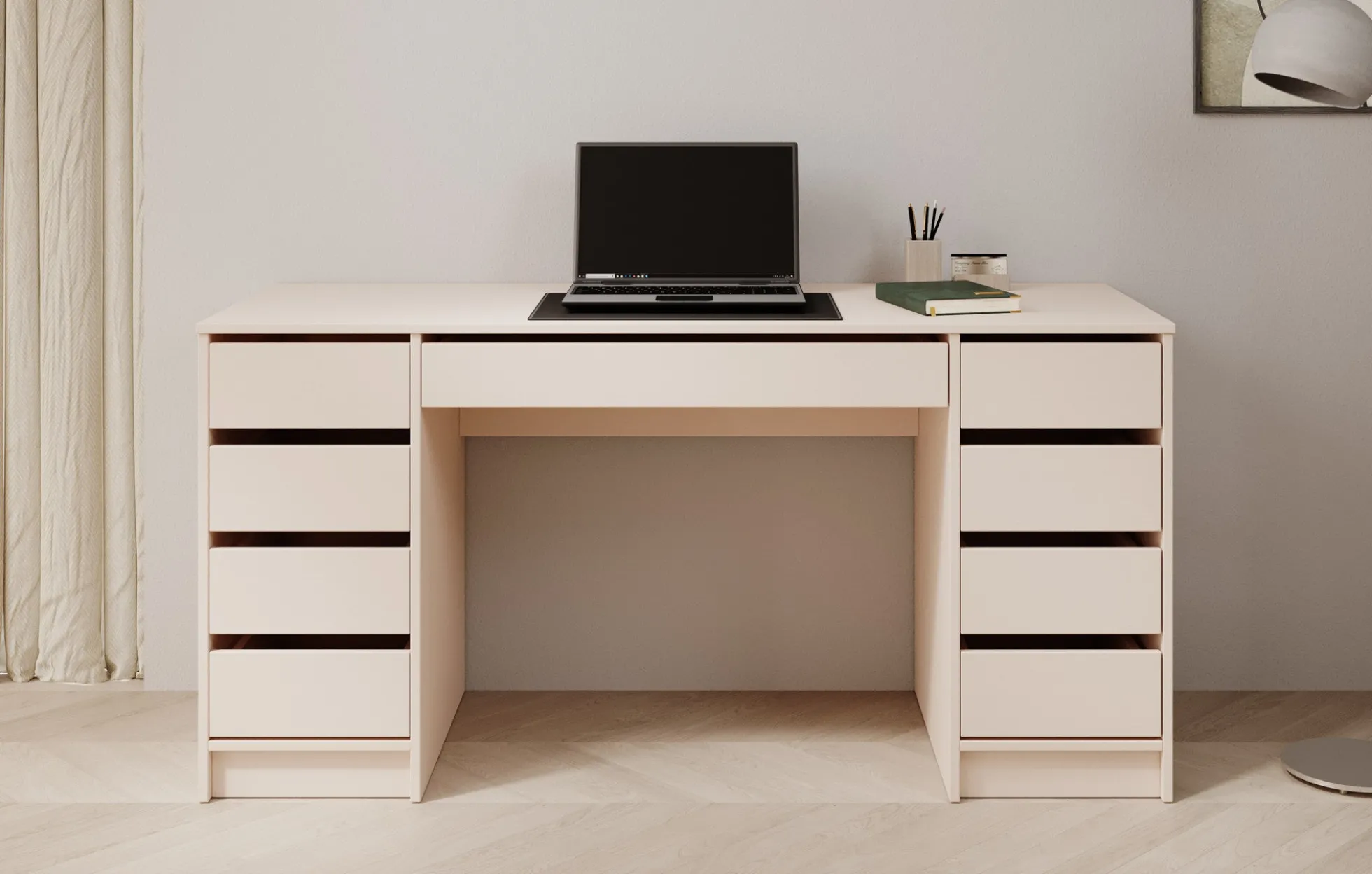 Avio 2 - Bureau - Beige - 154x55 cm