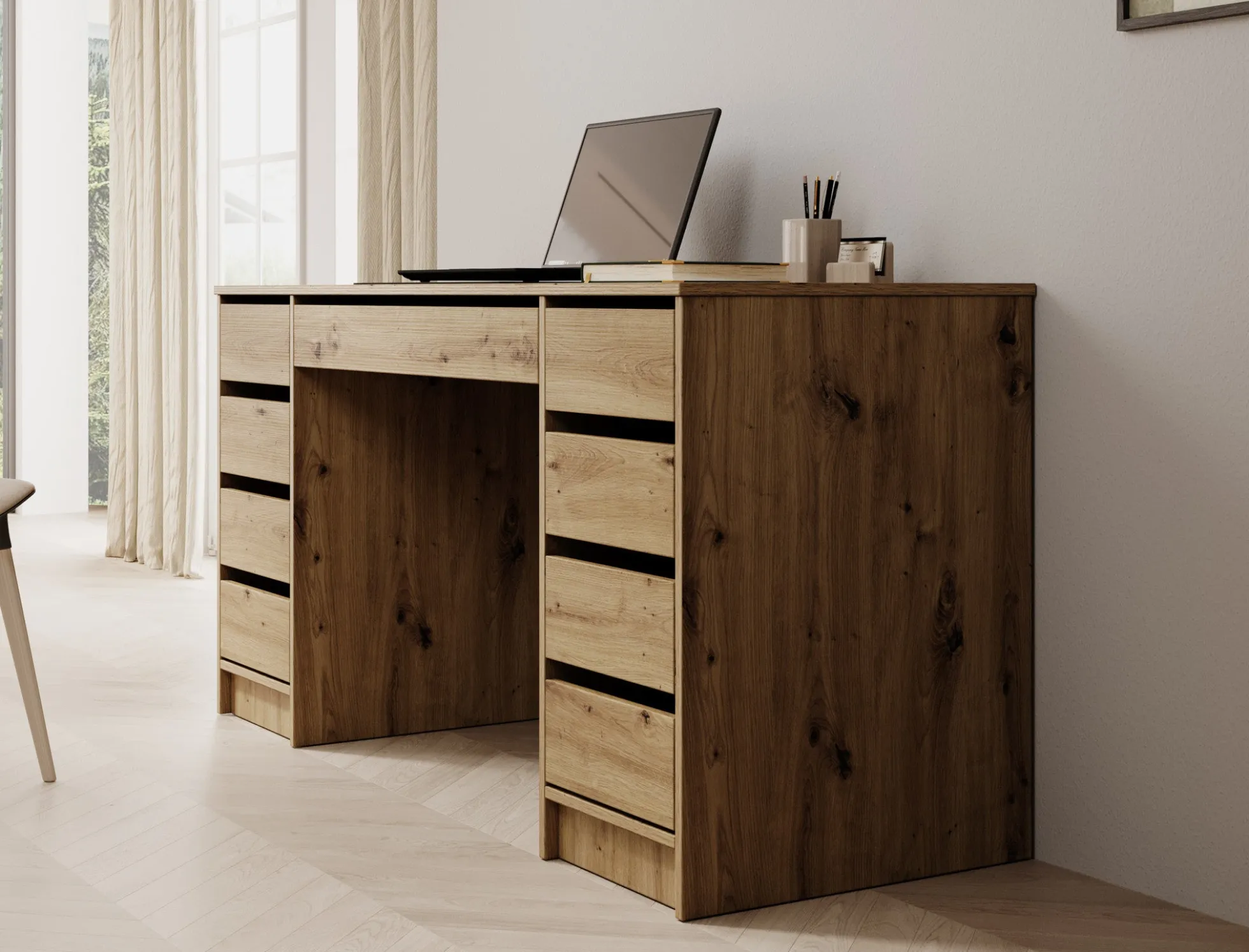 Avio 2 - Bureau - Eiken - 154x55 cm