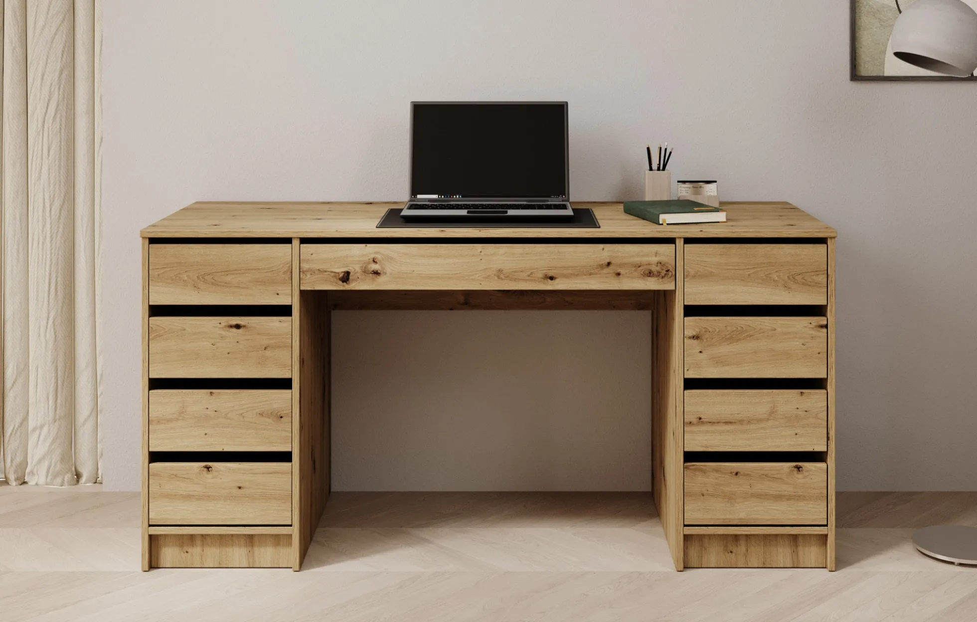 Avio 2 - Bureau - Eiken - 154x55 cm