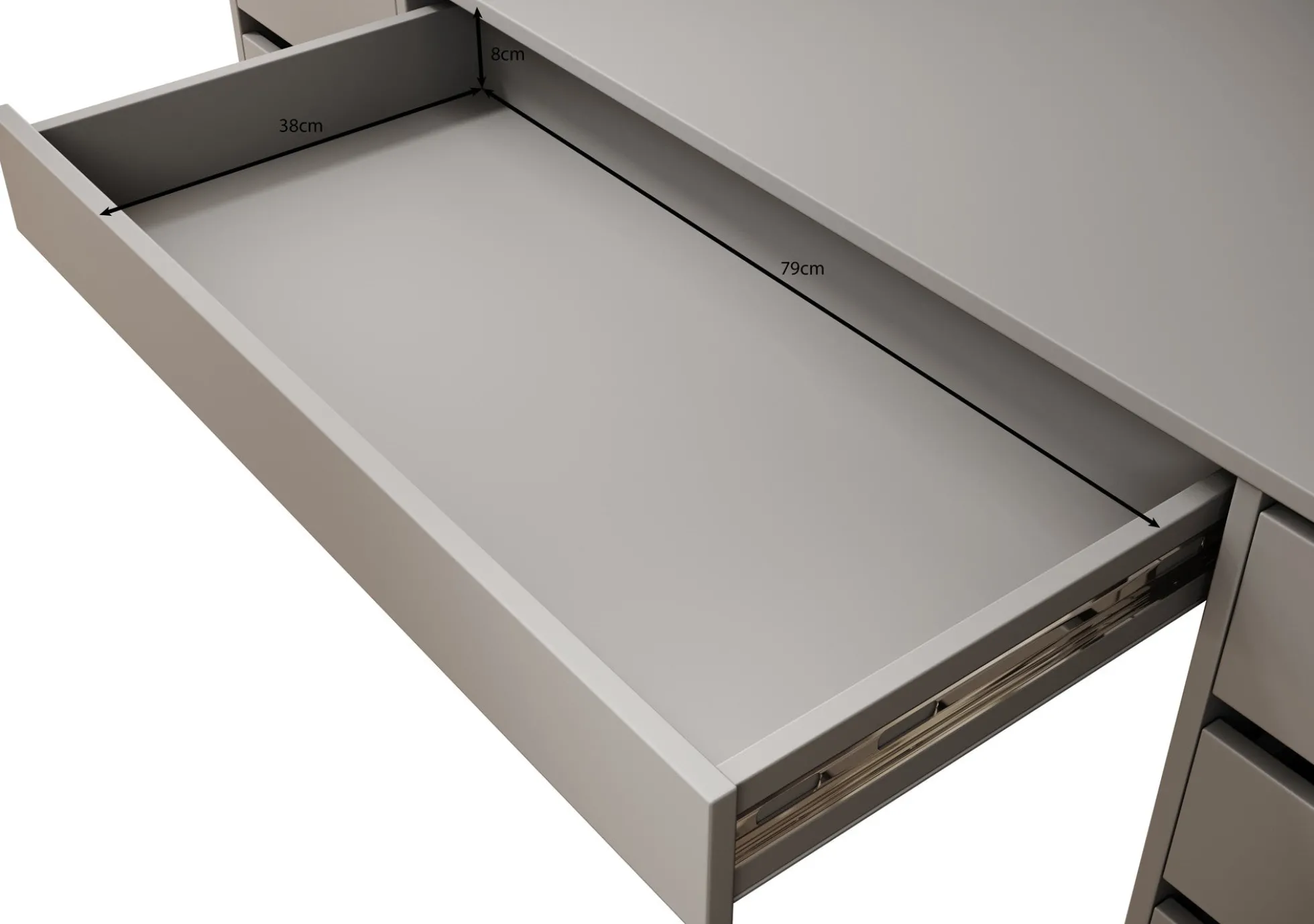 Avio 2 - Bureau - Wit hoogglans - 154x55 cm