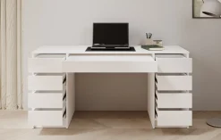 Avio 2 - Bureau - Wit hoogglans - 154x55 cm