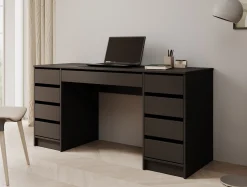 Avio 2 - Bureau - Zwart - 154x55 cm