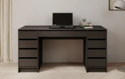 Avio 2 - Bureau - Zwart - 154x55 cm