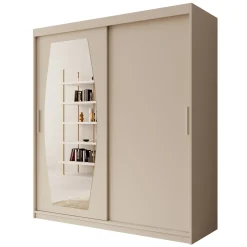 Azai - Kledingkast met schuifdeuren - Beige - 180x62x200 cm