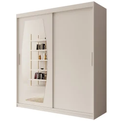 Azai - Kledingkast met schuifdeuren - Wit - 180x62x200 cm