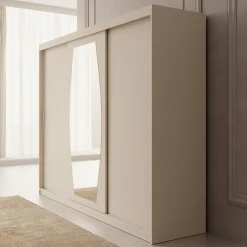 Azai - Kledingkast met schuifdeuren - Beige - 250x62x200 cm