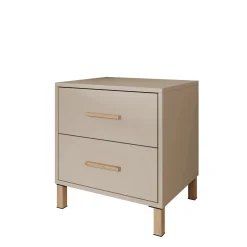 Bahia - Nachtkastje 2 lades - Beige - 48x40x52 cm