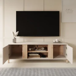 Bahia - TV-Meubel met 2 deuren - Beige - 163 cm