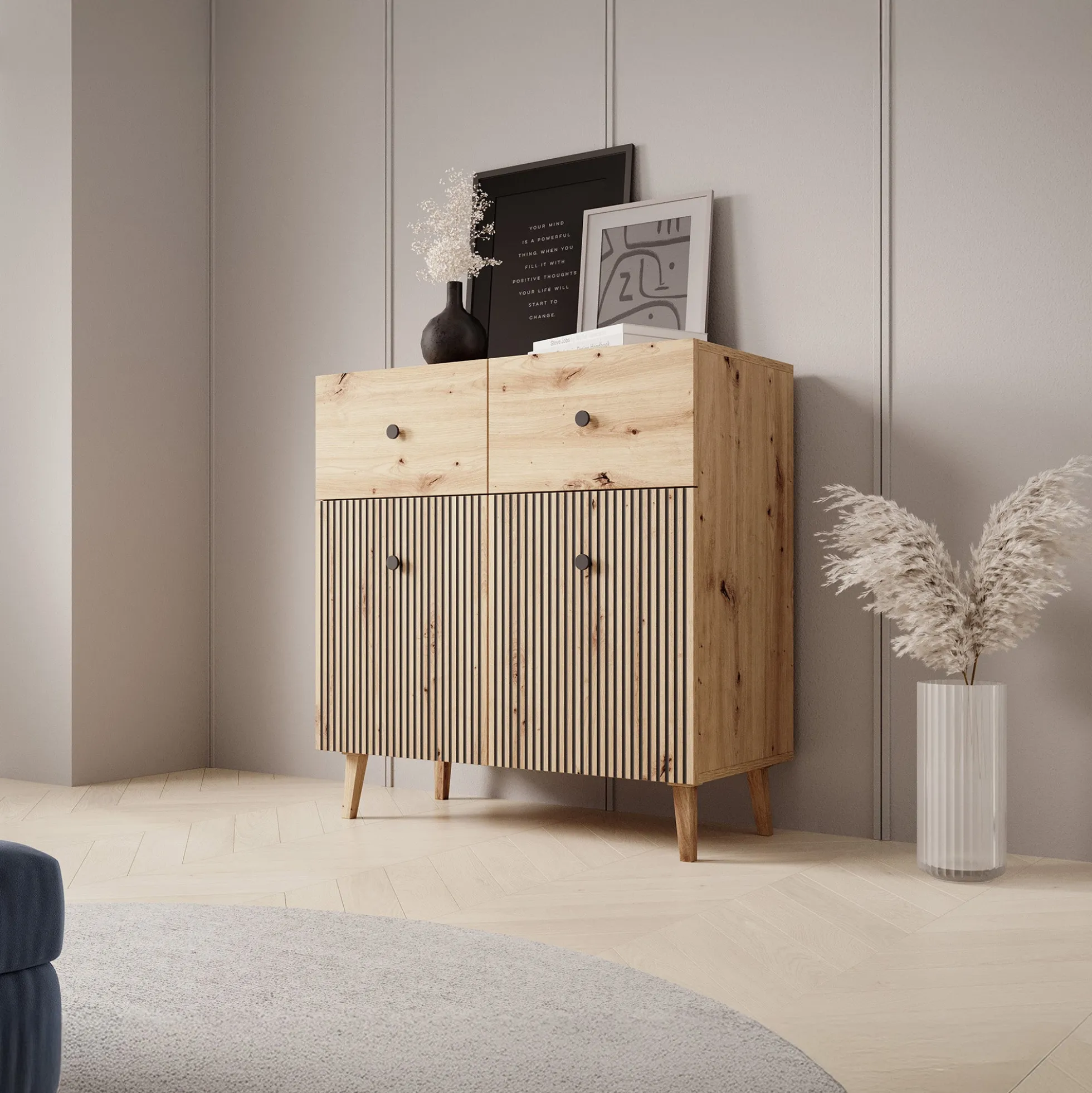 Bali - Dressoir - Eiken - 91x40x95 cm