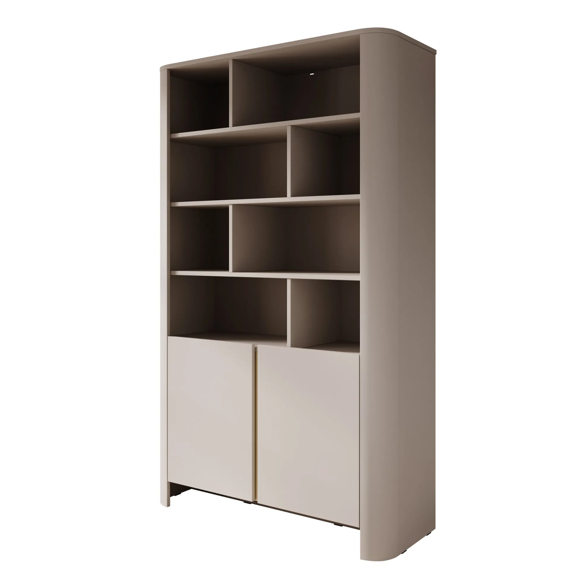 Barbados - Boekenkast - Beige - 103x39x170 cm