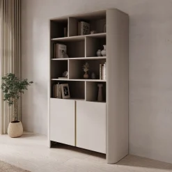 Barbados - Boekenkast - Beige - 103x39x170 cm