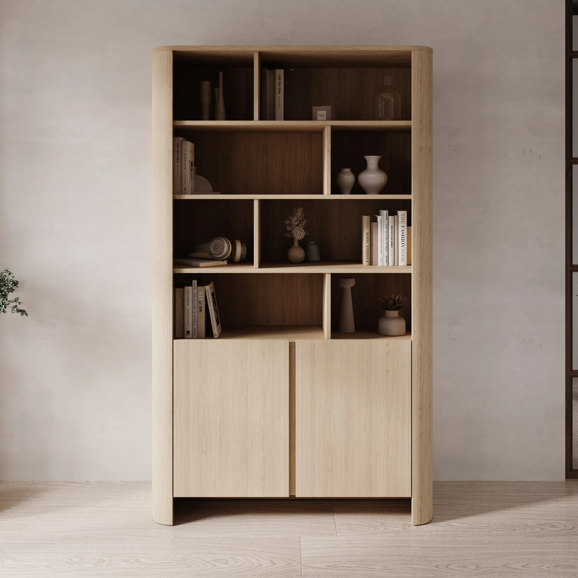 Barbados - Boekenkast - Eiken - 103x39x170 cm
