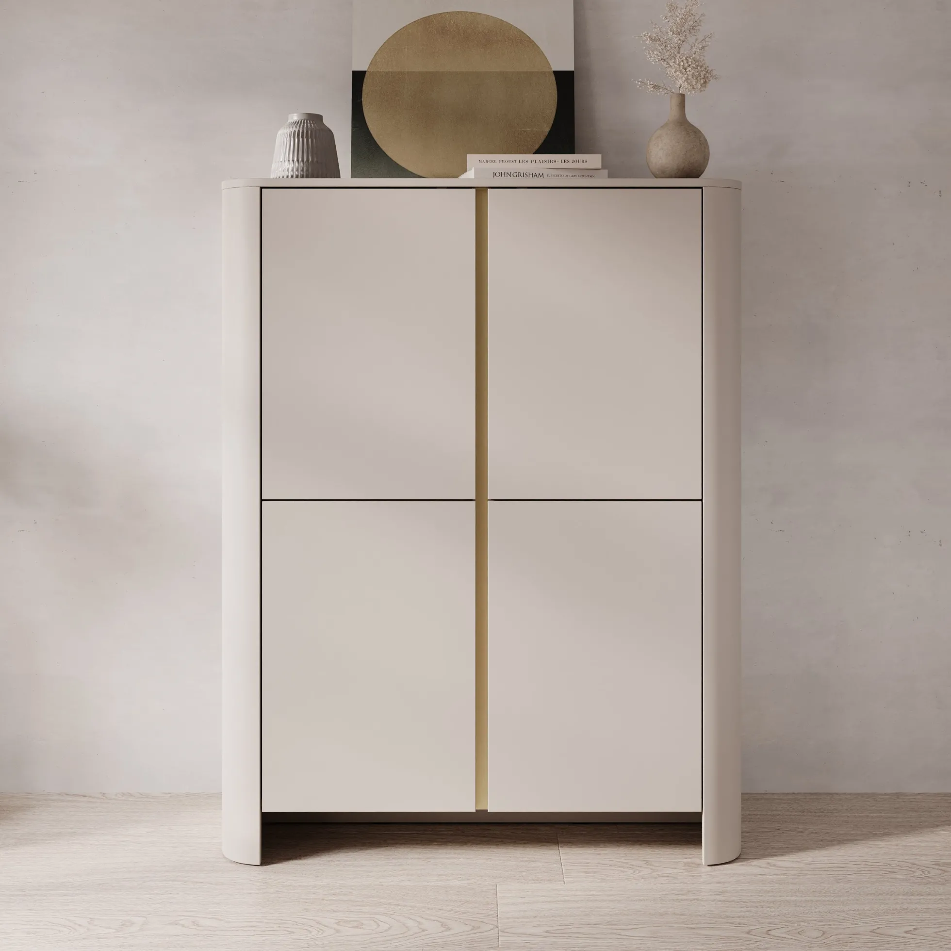 Barbados - Dressoir - Beige - 103x39x132 cm