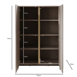 Barbados - Dressoir - Beige - 103x39x132 cm
