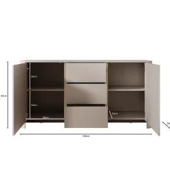Barbados - Dressoir - Eiken - 168x39x84 cm