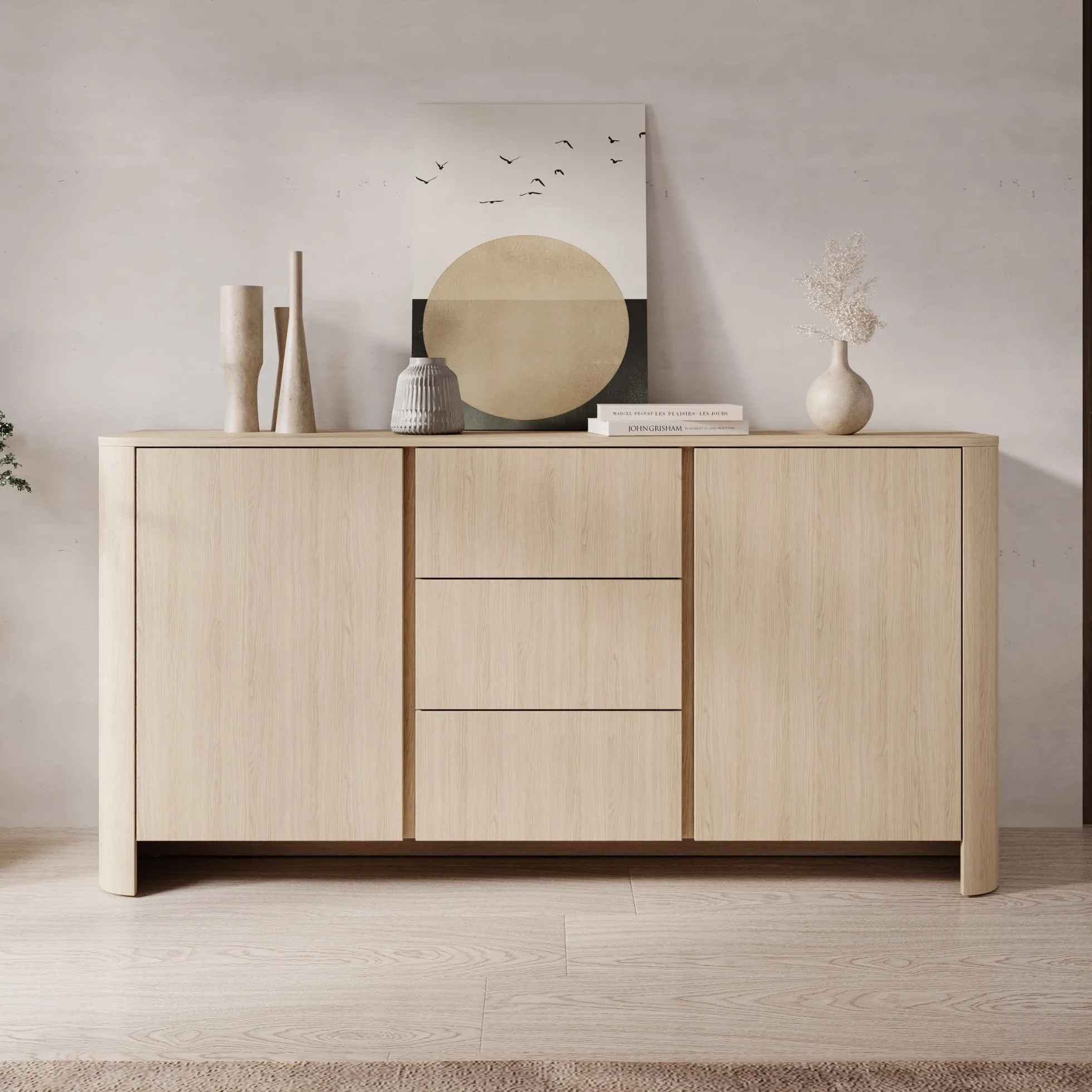 Barbados - Dressoir - Eiken - 168x39x84 cm