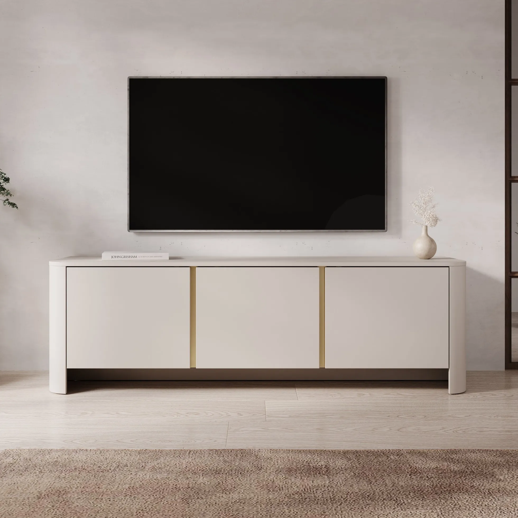 Barbados - TV-Meubel - Beige - 168x39x52 cm