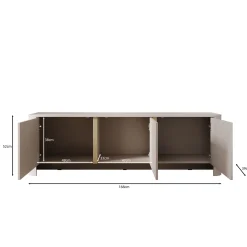 Barbados - TV-Meubel - Eiken - 168x39x52 cm