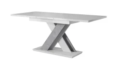 Bari - Eetkamertafel - Wit/betonlook - 140x80x75 cm