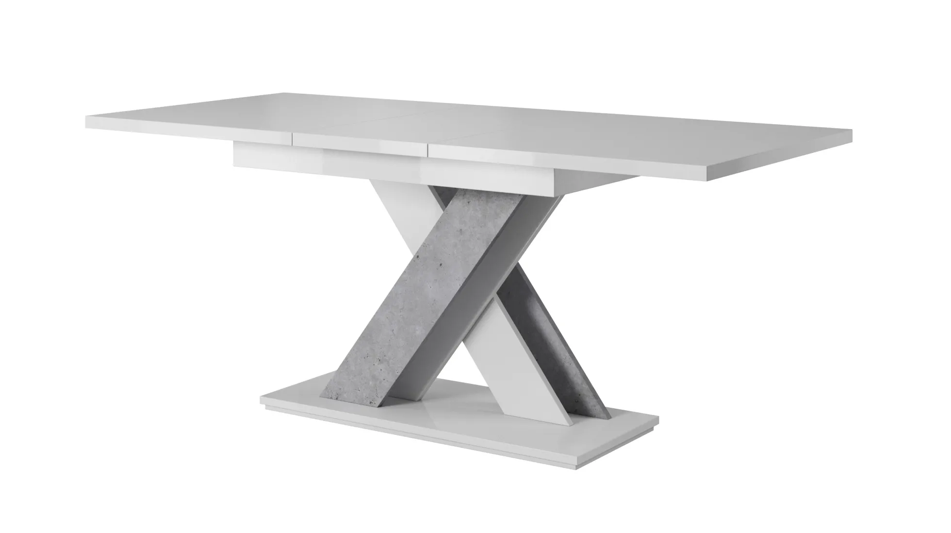 Bari - Eetkamertafel - Wit/betonlook - 140x80x75 cm