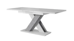 Bari - Eetkamertafel - Wit/betonlook - 140x80x75 cm