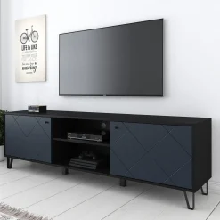 Barlo - TV-Meubel - Mat zwart - 183 cm