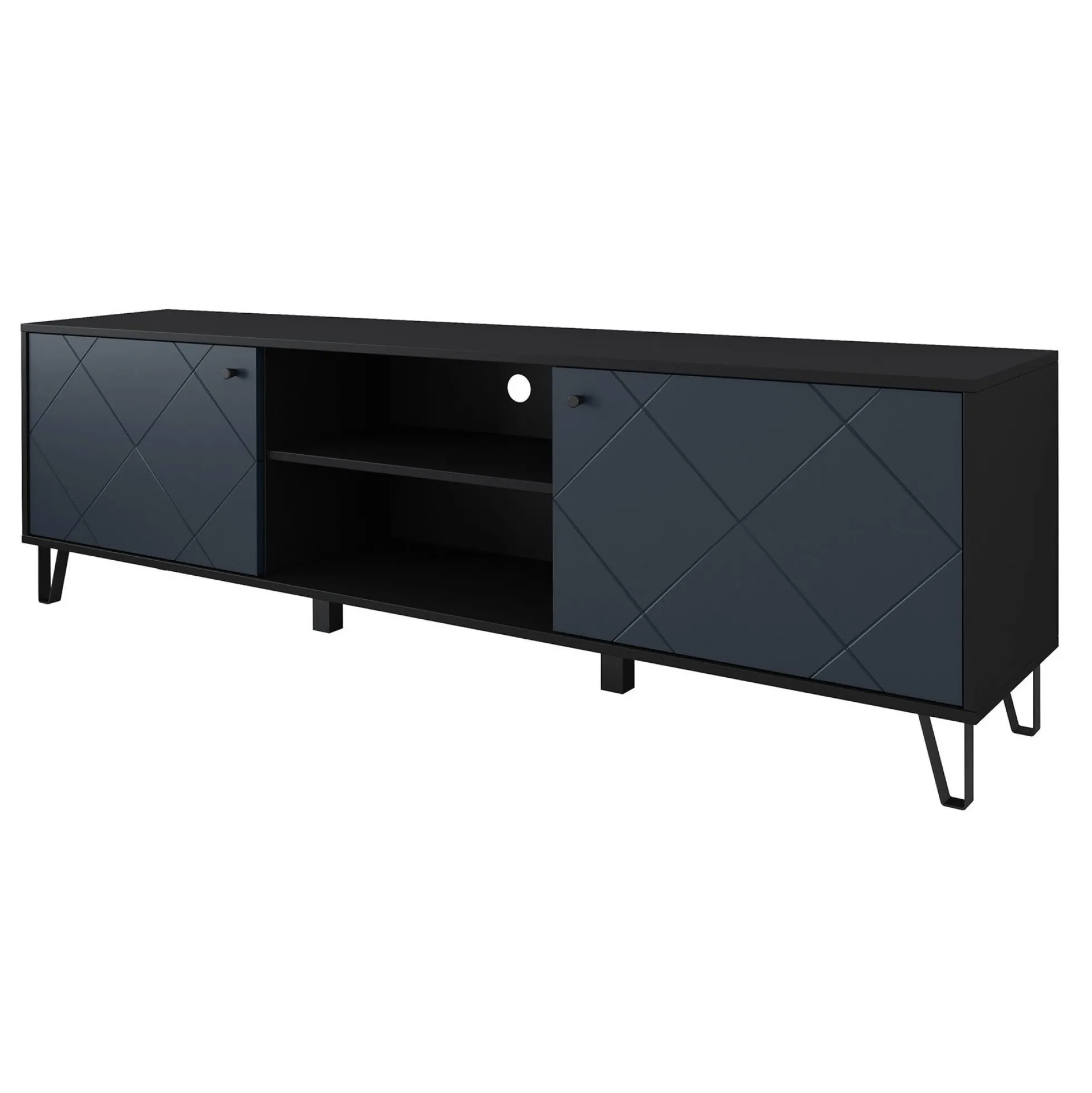 Barlo - TV-Meubel - Mat zwart - 183 cm