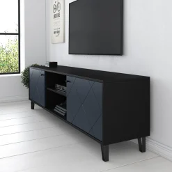 Barlo - TV-Meubel - Mat zwart - 183 cm