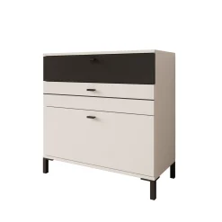 Basmira - Ladekast met 3 lades - Wit - 77x35x78 cm