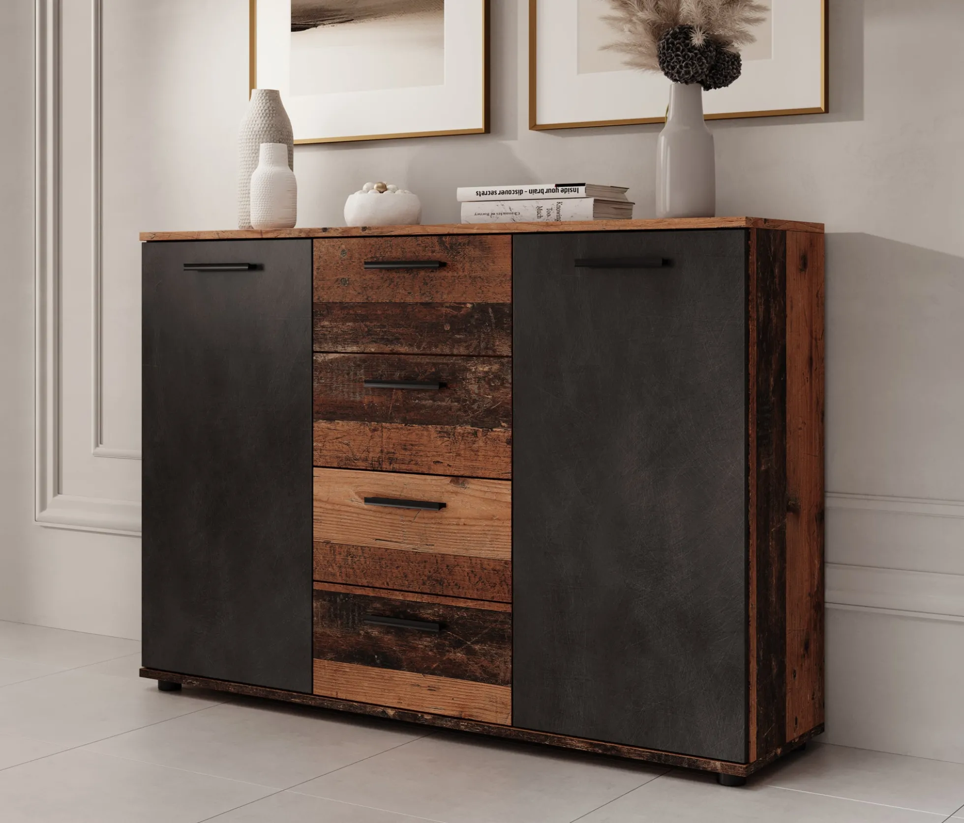 Bellini - Dressoir - Donker/old wood - 120x33x85 cm