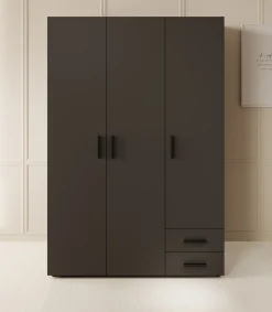 Bellini - Kledingkast 3-deurs - Antraciet - 120x51x177 cm