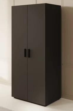 Bellini - Kledingkast 2-deurs - Antraciet - 80x51x177 cm