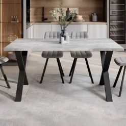 Berry - Eetkamertafel - Betonlook - 160x90x76 cm