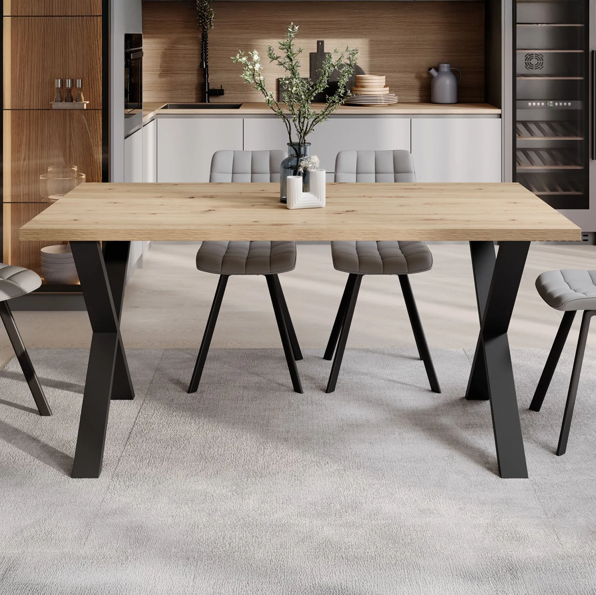 Berry - Eetkamertafel - Eiken - 160x90x76 cm