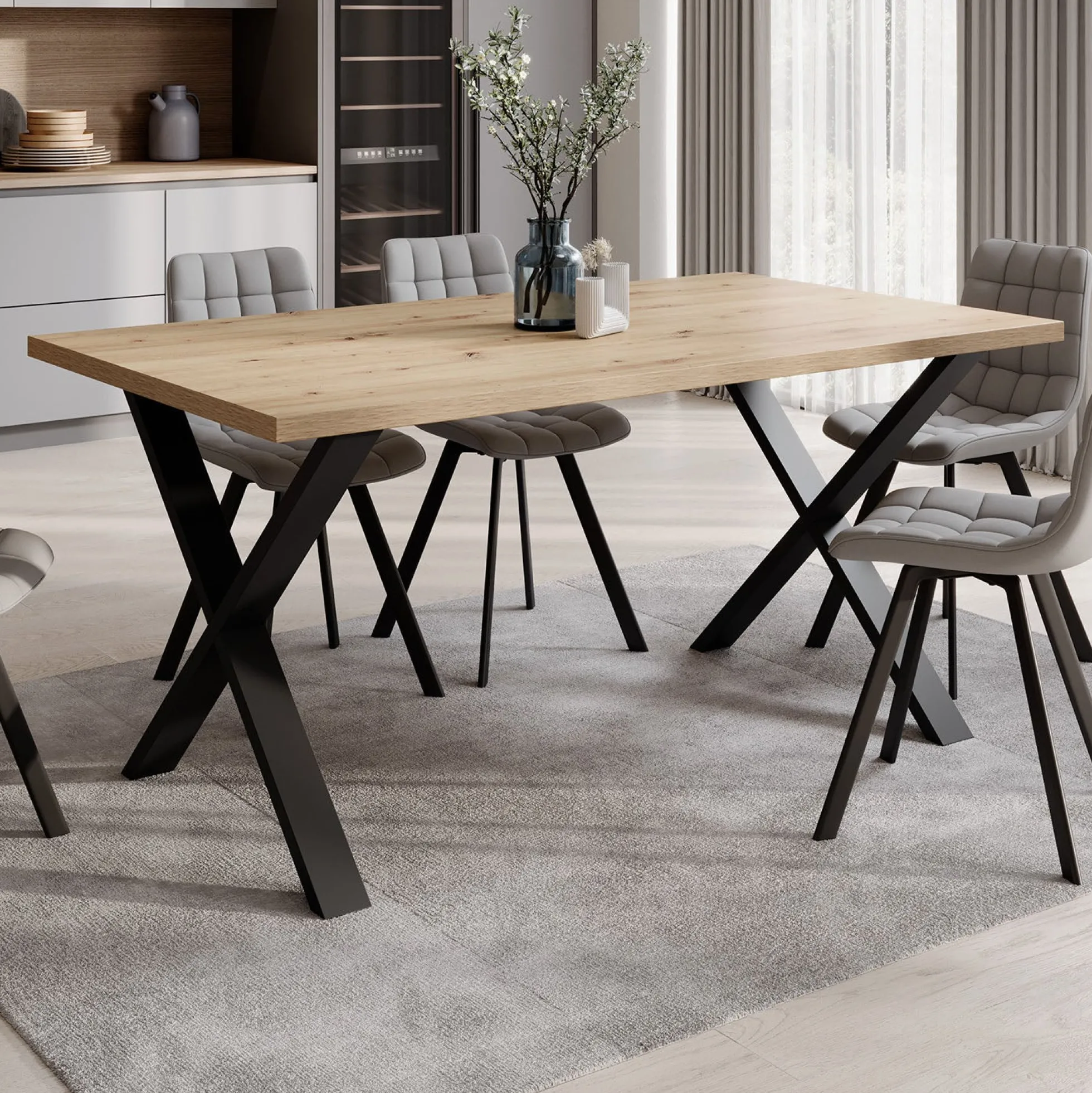 Berry - Eetkamertafel - Eiken - 160x90x76 cm