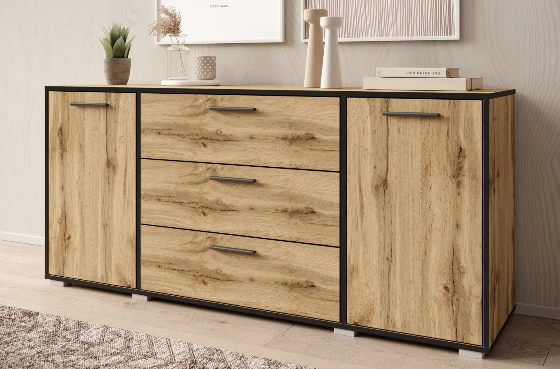Betty - Dressoir - Eiken - 150x40x68 cm