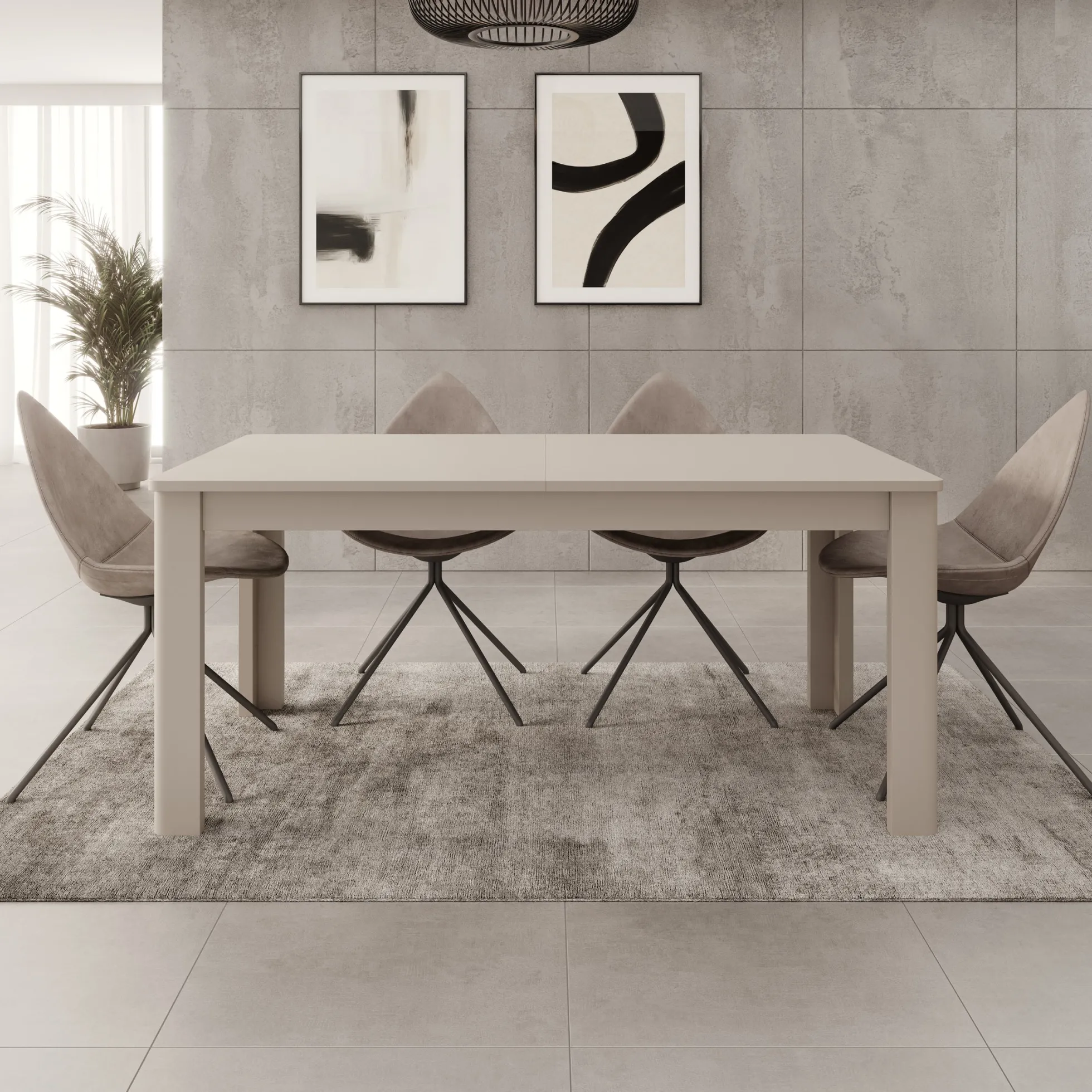 Bijou - Eetkamertafel - Beige - 160x90x73 cm