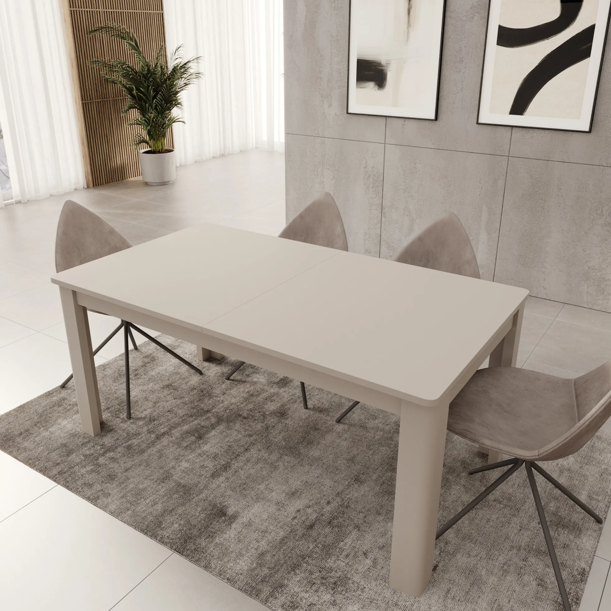 Bijou - Eetkamertafel - Beige - 160x90x73 cm