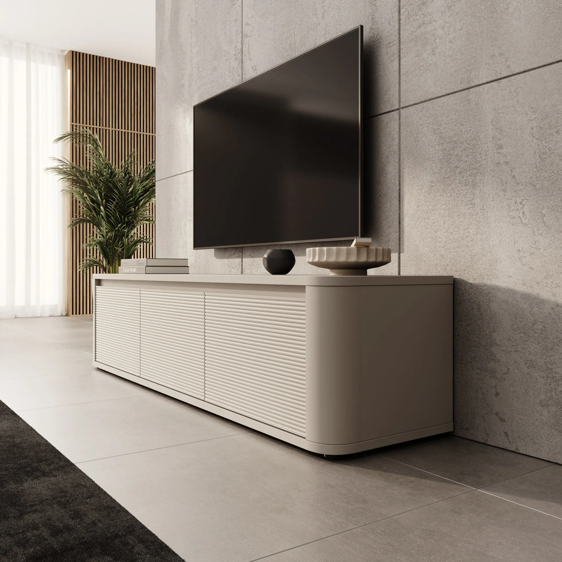 Bijou - TV-Meubel - Beige - 168x41x42 cm